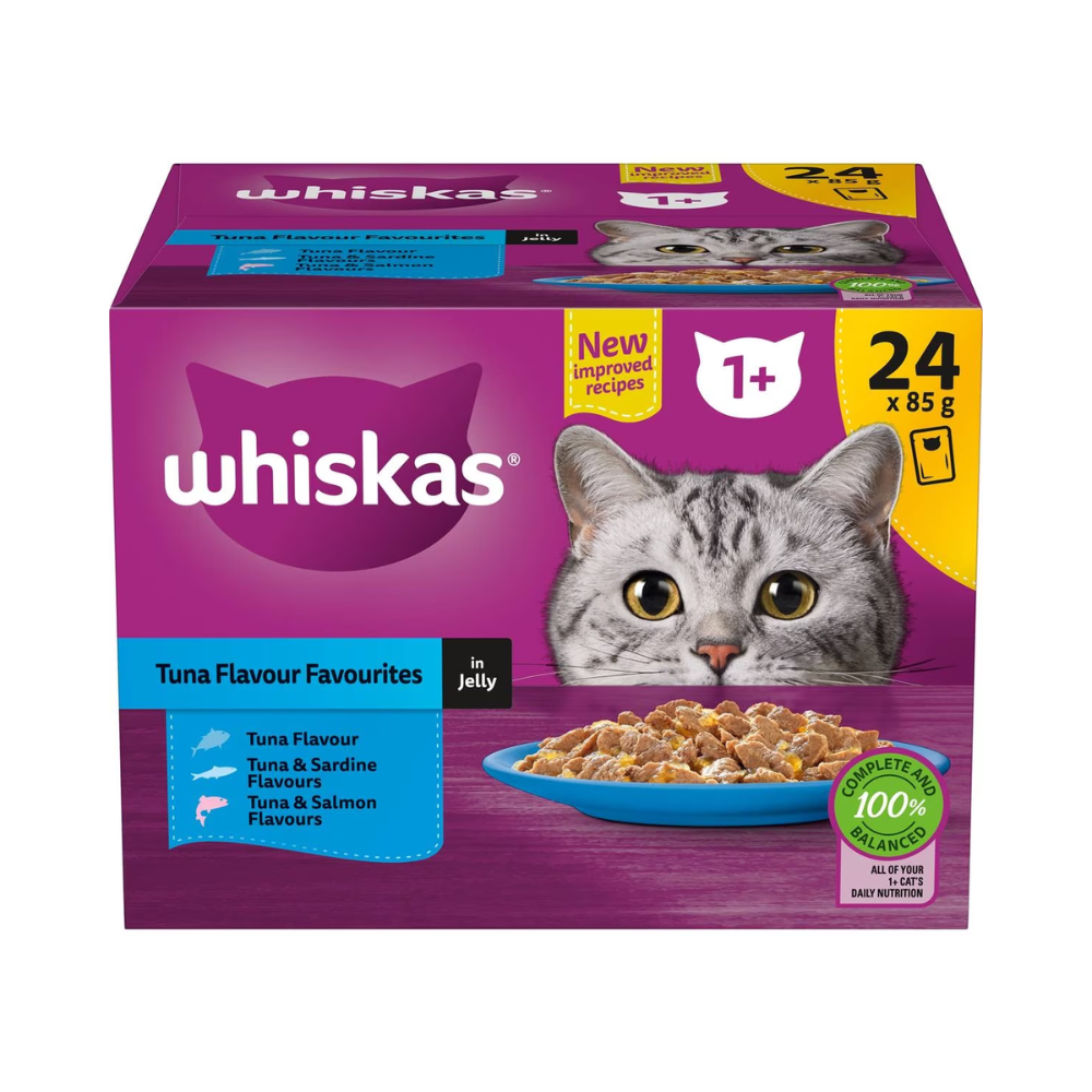 Whiskas - Tuna Flavour Favourites In Jelly 85g X24 Pack - Petservo