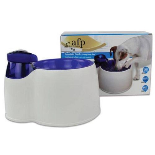 All For Paws - 2L Fountain Fresh Pet Water Filter Bowl - Interactive Dog Cat Purifier