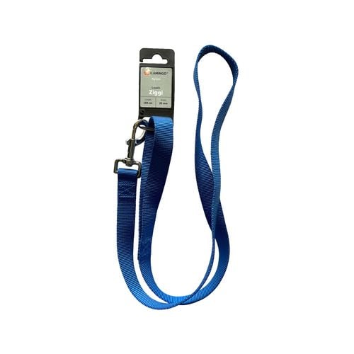 Flamingo - Ziggi 130 x 2.5cm Blue Dog Leash - petservo