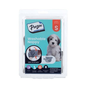 Paws & Claws - 21.5 x 28cm Small Peezee Washable Pet Nappy - Petservo