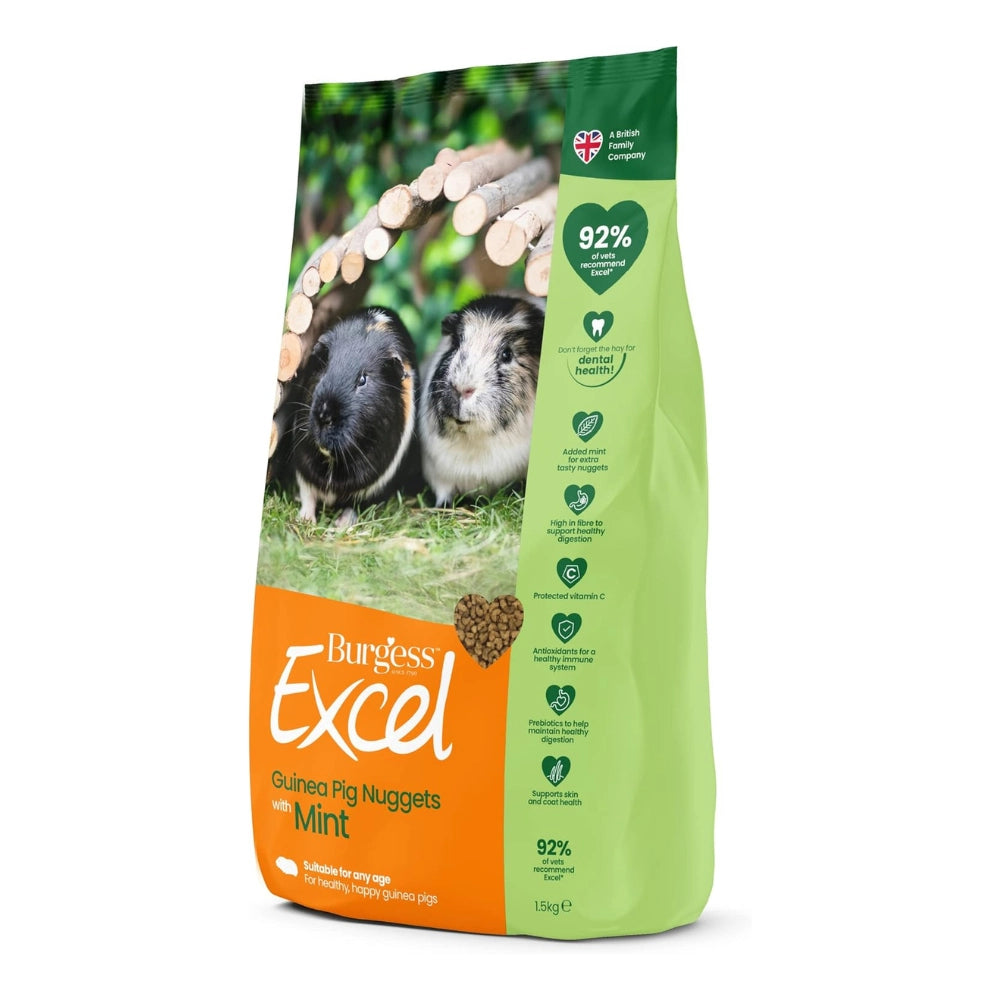 Burgess - Excel Guinea Pig Pellets with Mint 1.5kg - Petservo