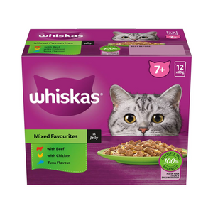 Whiskas - Senior 7+ Years Wet Cat Food Mixed Favourites In Jelly 85g X 12 Pack - Petservo