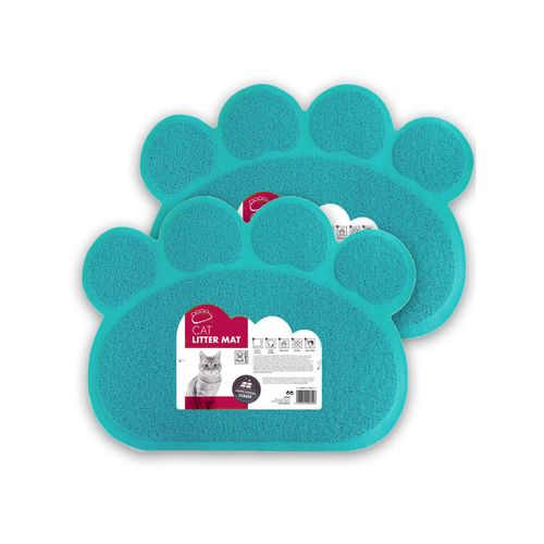 M-Pets - Paw Cat Litter Mat 60x45cm - 2PK