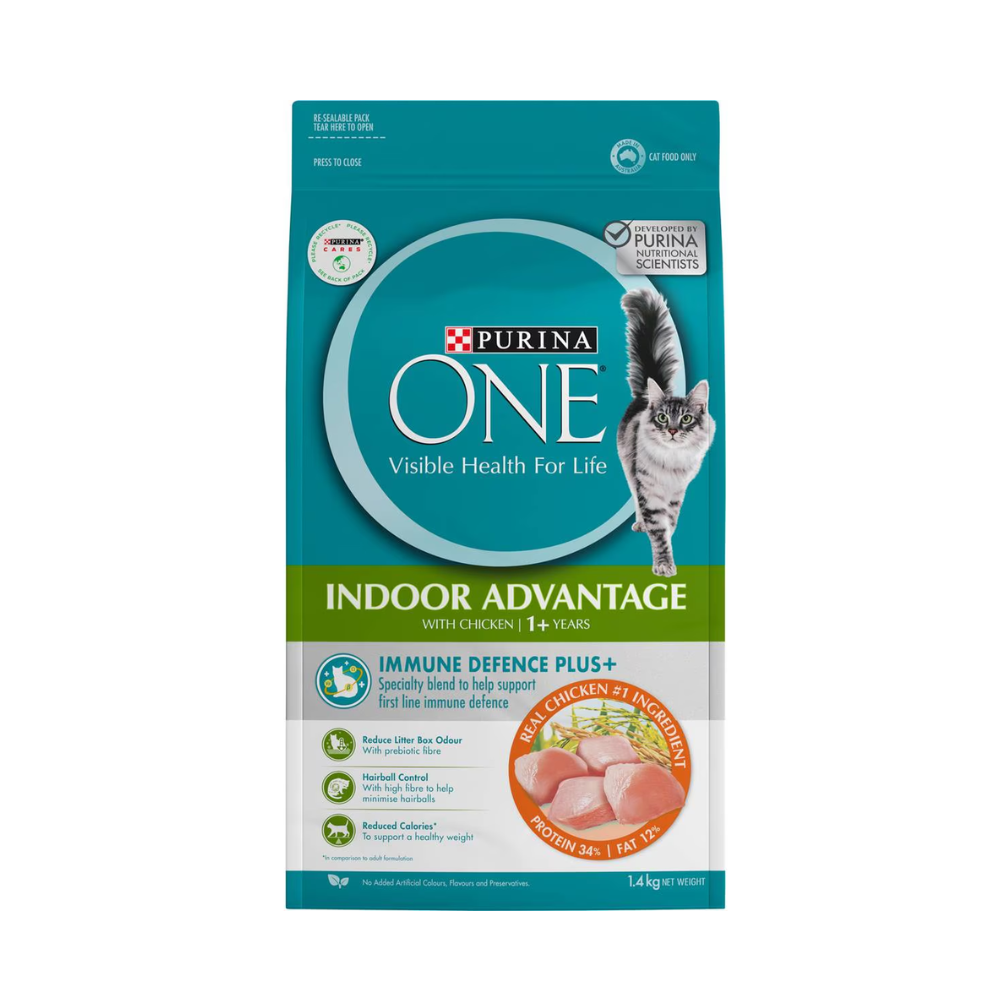 Purina One - Indoor Advantage With Chicken 1+ Years Dry Cat Food 1.4kg - Petservo