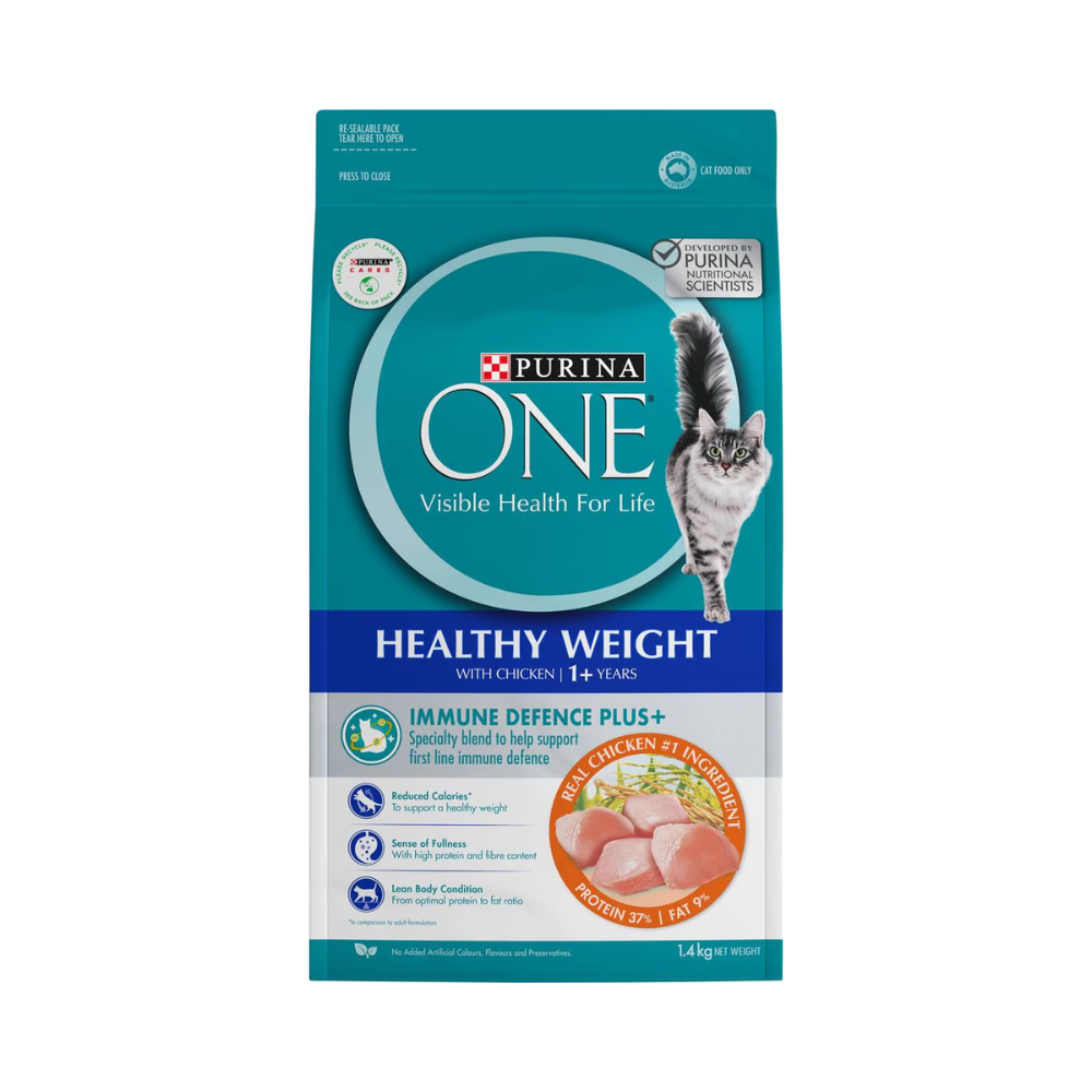 Purina One - Healthy Weight With Chicken 1+ Years Dry Cat Food 1.4kg - Petservo