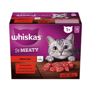 Whiskas - 1+ Years So Meaty Wet Cat Food With Meat Cuts In Gravy 85g X 12 Pack - Petservo