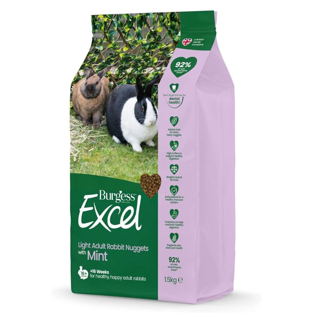 Burgess - Excel Light Pellets for Overweight Rabbits 1.5kg - Petservo