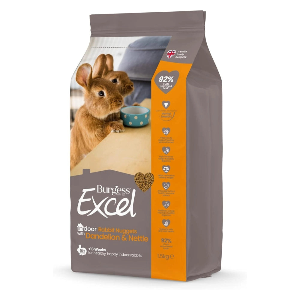 Burgess - Excel Indoor Rabbit Pellets 1.5kg - Petservo