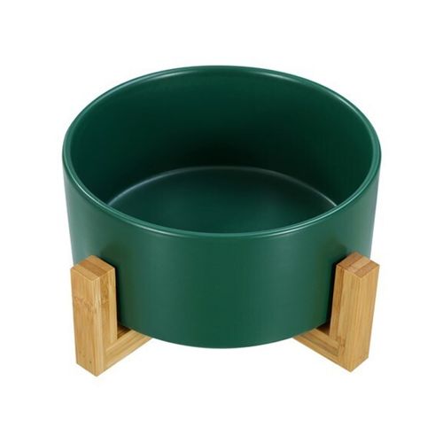 Paws and Claws - 19cm/1.8L Ceramic Pet Bowl w/ Bamboo Stand - Assorted - 2x