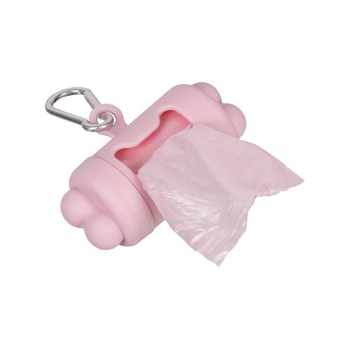 Happy Tails - Bone Waste Bag Dispenser With 3 Bags - Pink