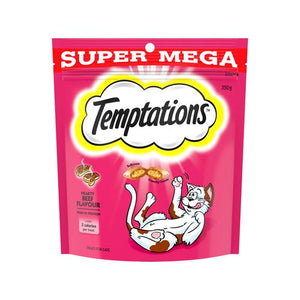 Temptations - 350g Hearty Beef Flavour Cat Treat - petservo