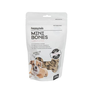 Happy Tails - 200g Chicken & Milk Mini Bones Puppy Treat - petservo