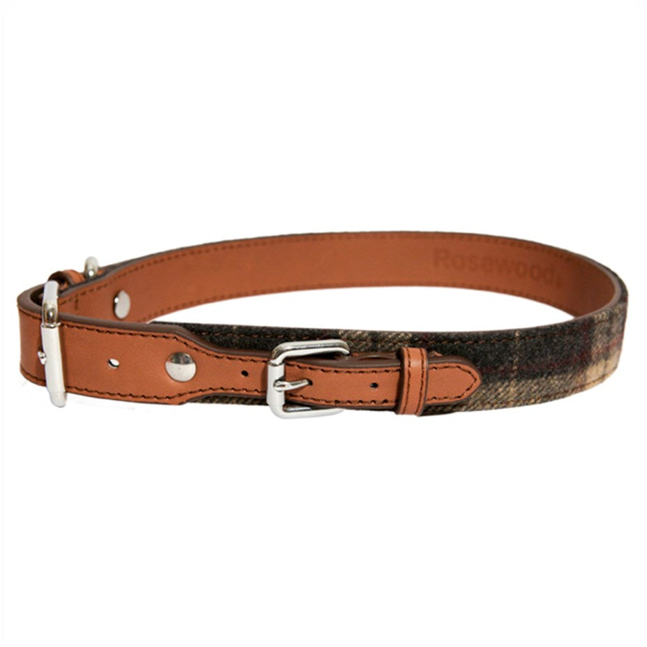 Rosewood - TWEED CHECK COLLAR - Petservo