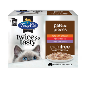 Fussy Cat - 80g Pate And Pieces Wet Cat Food - 48 Pack - petservo