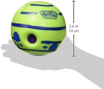 Wobble Wag Giggle - Ball Interactive Dog Toy | Medium Green, White Blue - Petservo