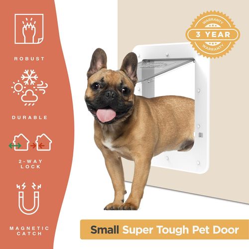 Hakuna Pets - Super Tough Pet Door - Small - White