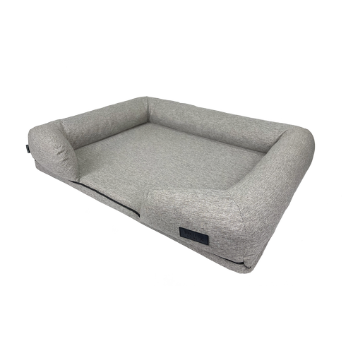 Baxter Bone - Taupe Removable Parts Ortho Foam Lounger Anti-Bacterial Fabric Pet Bed - petservo