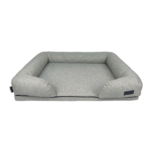 Baxter Bone - Taupe Removable Parts Ortho Foam Lounger Anti-Bacterial Fabric Pet Bed - petservo