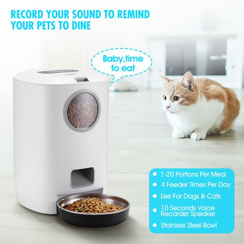 YES4PETS 4.5L Automatic Digital Pet Feeder for Dogs & Cats - PetServo