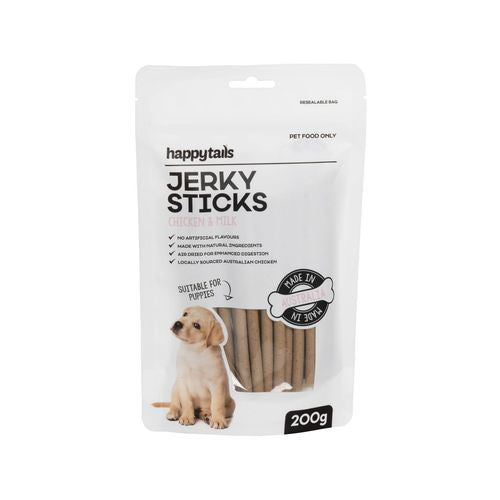 Happy Tails - 200g Chicken & Milk Sticks Puppy Treat - petservo