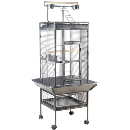 YES4PETS - 153 cm Large Bird Budgie Cage Parrot Aviary With Metal Tray and Wheel