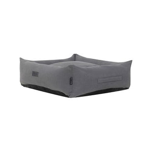 Baxter Bone - Sofa Style Fabric Bolster Bed - Small - Grey - petservo