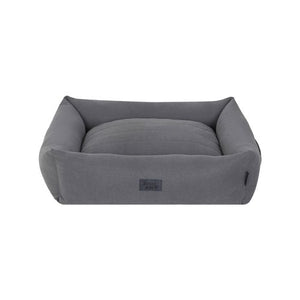 Baxter Bone - Sofa Style Fabric Bolster Bed - Small - Grey - petservo