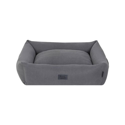 Baxter Bone - Sofa Style Fabric Bolster Bed - Small - Grey - petservo