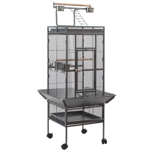 YES4PETS - 153 cm Large Bird Budgie Cage Parrot Aviary With Metal Tray and Wheel