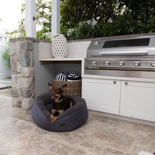 Baxter Bone - Charcoal All In One Donut Pet Bed - Large - petservo