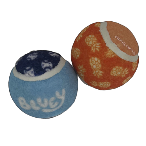 Bluey - Hammerbarn Bluey And Bingo Tennis Ball Dog Toy - 2 Pack