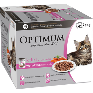 Optimum - 85g Kitten Cat Wet Food - 24 Pack - petservo