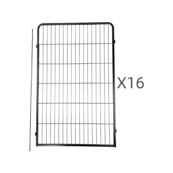 YES4PETS - 16 Panel 120 cm Heavy Duty Pet Dog Cat Rabbit Exercise Extension Playpen Puppy Rabbit Fence - petservo