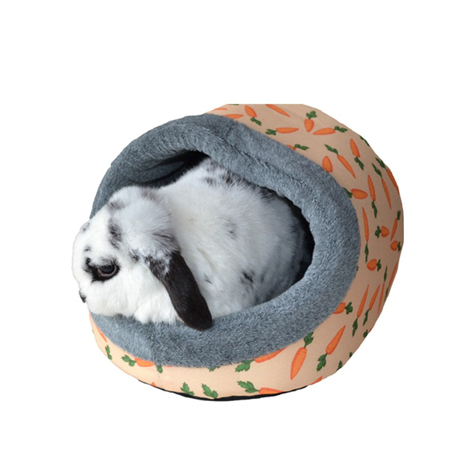 Rosewood - Carrot Plush Hooded Bed