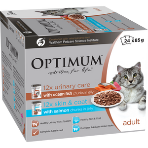 Optimum - 85g Adult Cat Wet Food - 24 Pack - petservo