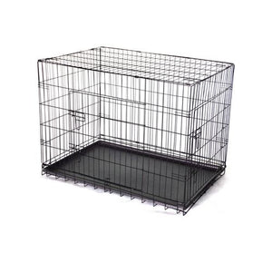 YES4PETS 48'' Collapsible Metal Pet Crate with Tray - Petservo