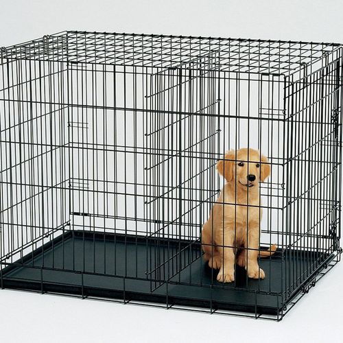 YES4PETS - 48' Collapsible Metal Dog Puppy Crate Cat Cage With Divider