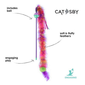 Paws & Claws - 90cm Catsby Feather Boa Dangler - petservo