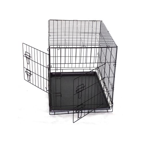 YES4PETS 48'' Collapsible Metal Pet Crate with Divider - Petservo