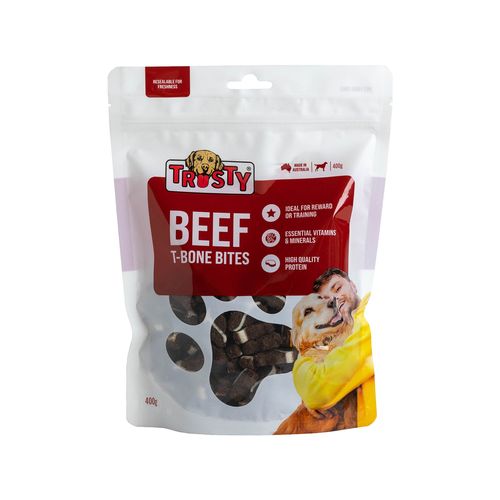 Trusty 400g Dog Beef T-Bone Treats With Marrowbone