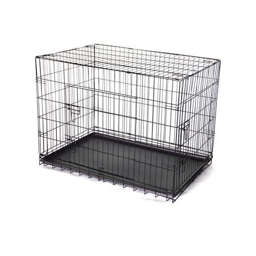 YES4PETS - 48' Collapsible Metal Dog Puppy Crate Cat Cage With Divider