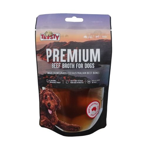 Trusty - 300g Grass Fed Beef Bone Broth Dog Treats - petservo