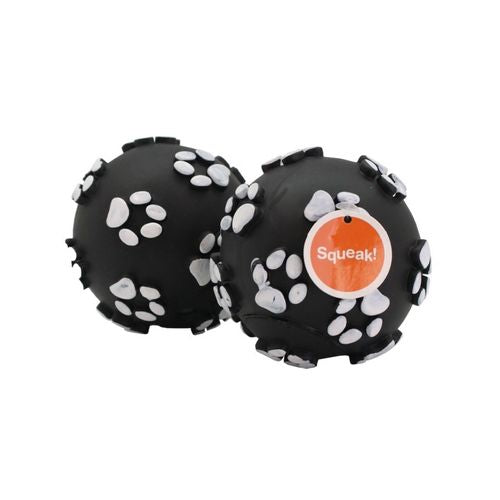 Paws and Claws -  Paw Print Ball Vinyl 10cm Assorted - 2PK