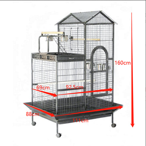 YES4PETS - 160cm XL Bird Cage Pet Parrot Aviary Perch Castor Wheels