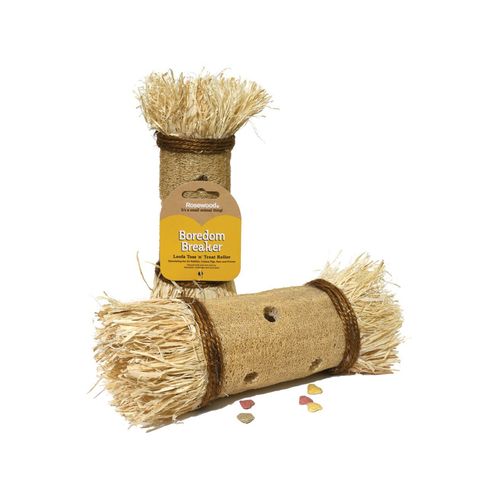 Rosewood - Loofa Toss 'n' Treat Rabbit/Guinea Pig Pet Roller Activity Toy Natural