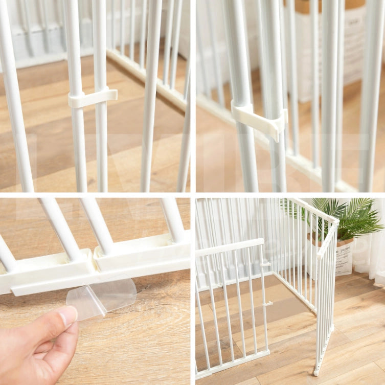 TOPET - Dog Playpen Fence Enclosure 8 Panel Pet Playpen Fold Exercise Cat Rabbit Cage Crate Pen - Petservo