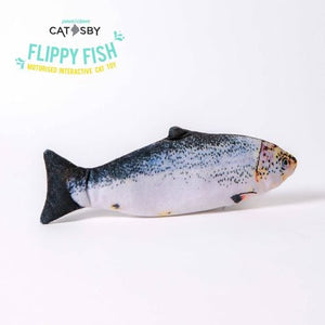 Paws & Claws - 28.5 x 8cm Assorted Catsby Flippy Fish Cat Toy - petservo