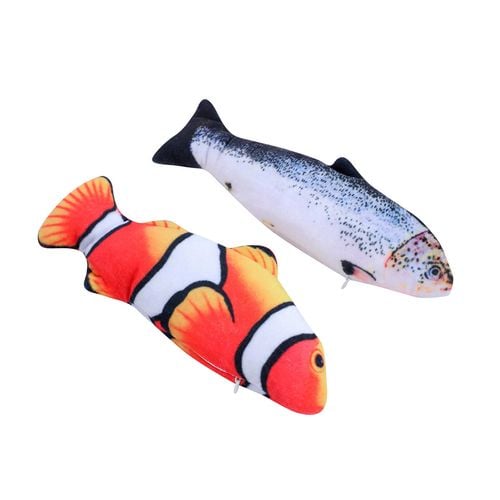 Paws & Claws - 28.5 x 8cm Assorted Catsby Flippy Fish Cat Toy - petservo