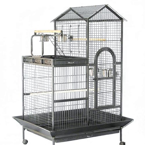 YES4PETS - 160cm XL Bird Cage Pet Parrot Aviary Perch Castor Wheels