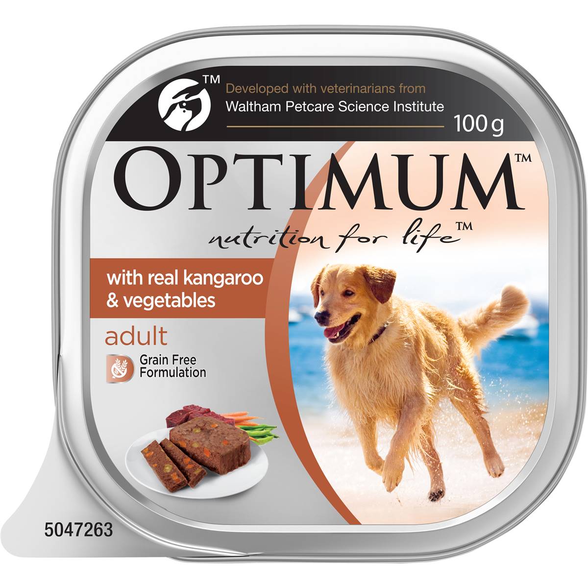 Optimum - Grain Free Kangaroo & Vegetables Wet Dog Food Tray 100g - Petservo